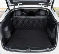 high-quality trunk mats for tesla model y: waterproof cargo liner, dog car seat covers & all-weather rear floor mat logo