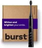 🦷 burst electric toothbrush with activated charcoal sonic brush head, advanced cleansing, enhanced oral hygiene &amp; renewed smile, 3 modes - whitening, sensitivity, massage, jet-black packaging [possible variations] logo