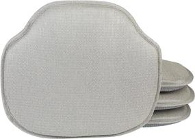 img 4 attached to 😊 Klear Vu Non-Slip Gripper Omega Windsor Chair Cushions, 4 Pack, Gray - 4 Count