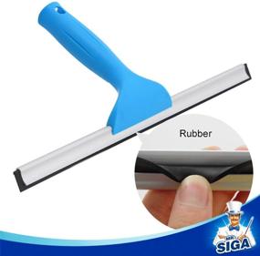 img 2 attached to 🪟 MR.SIGA Window Cleaning Set - Squeegee & Microfiber Scrubber for Professional Results, 14