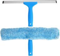 🪟 mr.siga window cleaning set - squeegee & microfiber scrubber for professional results, 14 logo