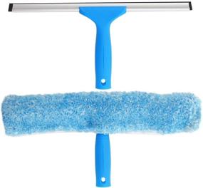 img 4 attached to 🪟 MR.SIGA Window Cleaning Set - Squeegee & Microfiber Scrubber for Professional Results, 14