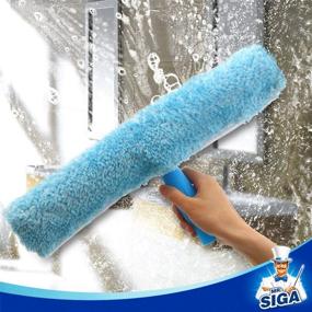 img 1 attached to 🪟 MR.SIGA Window Cleaning Set - Squeegee & Microfiber Scrubber for Professional Results, 14