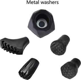 img 2 attached to 🥾 Enhance Your Trekking Experience: VNVM Trekking Pole Replacement Tips - 6 Pairs of Durable Rubber Tips for Hiking and Trekking Poles, Ideal for Various Terrain