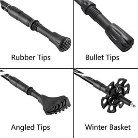 img 1 attached to 🥾 Enhance Your Trekking Experience: VNVM Trekking Pole Replacement Tips - 6 Pairs of Durable Rubber Tips for Hiking and Trekking Poles, Ideal for Various Terrain