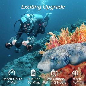 img 3 attached to 🛴 sublue WhiteShark Mix Dual Motors Underwater Scooter - Action Camera Compatible, Ideal for Water Sports, Swimming, Pool, and Scuba Diving - Kids/Adults