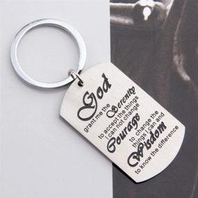 img 1 attached to Serenity Prayer Keychain Recovery Keyring