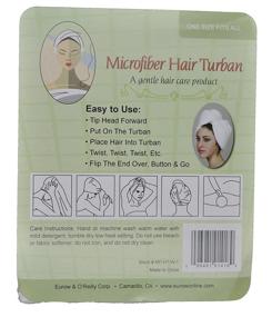 img 1 attached to 🧖 White Eurow Microfiber Hair Towel Turban Wrap - 1 Pack