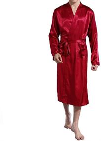 img 4 attached to Amzchoice Bathrobe Lightweight Sleepwear - Premium Wedding Men's Clothing