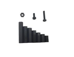 img 3 attached to HVAZI 280PCS M2.5 Female-Female Black Nylon Hex Spacers Standoffs Screws Nuts Assortment Kit