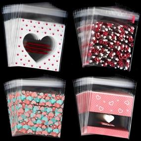 img 4 attached to Whaline Valentine Cellophane Self Adhesive Plastic