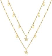 🎁 thehorae layering long necklace for women girls - 14k gold plated chain handmade jewelry gift for her logo