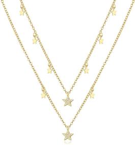 img 4 attached to 🎁 THEHORAE Layering Long Necklace for Women Girls - 14K Gold Plated Chain Handmade Jewelry Gift for Her