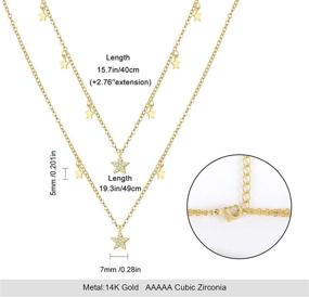 img 2 attached to 🎁 THEHORAE Layering Long Necklace for Women Girls - 14K Gold Plated Chain Handmade Jewelry Gift for Her