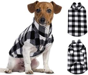 img 4 attached to 🐶 Warm and Stylish ASENKU Dog Sweater: Plaid Fleece Vest for Small & Medium Dog Breeds - Soft, Comfortable and Cozy Winter Clothing