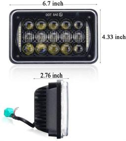 img 3 attached to 🔦 2PCS 60W 4x6 inch LED Headlights: High-Quality Replacements for H4651 H4652 H4656 H4666 H6545 - Compatible with Peterbilt Kenworth Freightliner-Black