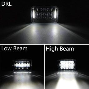 img 2 attached to 🔦 2PCS 60W 4x6 inch LED Headlights: High-Quality Replacements for H4651 H4652 H4656 H4666 H6545 - Compatible with Peterbilt Kenworth Freightliner-Black