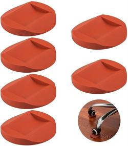 img 4 attached to Premium Rubber Furniture Caster Cups for Anti-Sliding Floor Protection - Set of 6 | AIFUDA Furniture Coasters for All Floors & Wheels