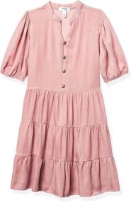 img 4 attached to 👗 SEO-Optimized Speechless Girls' 3/4 Sleeve Tiered Dress