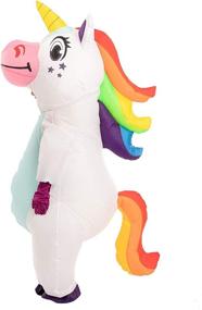 img 1 attached to 🦄 Quirky and Fun Child Unisex Unicorn Inflatable Costume: Perfect for Playtime and Costume Parties!