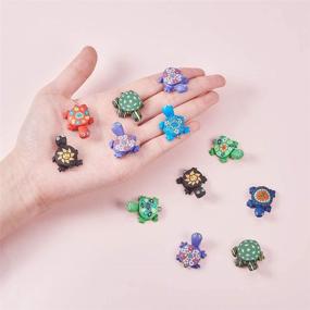 img 2 attached to 🐢 NBEADS 50 Pcs Tortoise Shape Polymer Clay Charm Pendants, Assorted Handmade Clay Turtle Link Charms for Phone Straps Key Bag Decor, DIY Jewelry Making Supplies with Animal Tortoise Slime Beads