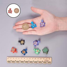 img 1 attached to 🐢 NBEADS 50 Pcs Tortoise Shape Polymer Clay Charm Pendants, Assorted Handmade Clay Turtle Link Charms for Phone Straps Key Bag Decor, DIY Jewelry Making Supplies with Animal Tortoise Slime Beads