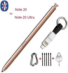 img 3 attached to 🖊️ Samsung Galaxy Note 20/Note20 Ultra 5G Stylus Pen Touch Pen S Pen Replacement with USB to Type-C Adapter, Tips, Nibs, and Eject Pin (Bronze)