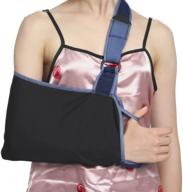 🩹 velpeau arm sling with waist strap - comfortable sleep-friendly support for broken bones - adjustable wrist elbow forearm shoulder & rotator cuff - lightweight medical sling (medium) логотип