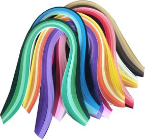img 4 attached to 🎨 Lantee Quilling Art Tools: 5mm Quilling Paper Strips Set, 39cm Length, 800 Strips, 8 Series Colors (Blue, Green, Purple, Brown, Yellow, Orange, Pink, Red)