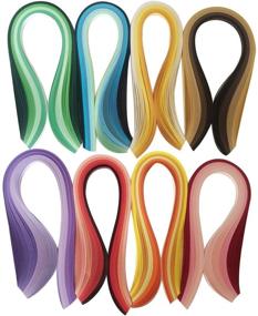 img 3 attached to 🎨 Lantee Quilling Art Tools: 5mm Quilling Paper Strips Set, 39cm Length, 800 Strips, 8 Series Colors (Blue, Green, Purple, Brown, Yellow, Orange, Pink, Red)