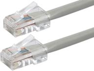 🔌 monoprice 113220 zeroboot cat6 ethernet patch cable - reliable network internet cord with rj45, 550mhz, utp, pure copper wire - 0.5ft, gray logo