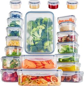 img 4 attached to 🍱 Kootek 21 Pack Airtight Food Storage Containers with Lids - Convenient, Microwavable, and Dishwasher Safe Solution for Meal Prep, Kitchen Organization, and Pantry Storage