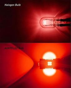 img 2 attached to 🔴 AUXITO Сверкающие красные светодиодные лампы с проектором для стоп-сигналов и задних фонарей, набор из 2 шт. - Совместимость: 7440 7441 7443 7444 992 W21W T20