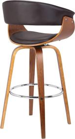 img 1 attached to 🪑 Armen Living Julyssa Mid-Century Swivel Bar Stool: Stylish 30" Brown Counter Seating