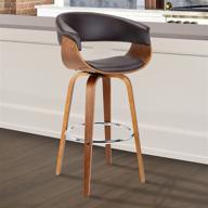 🪑 armen living julyssa mid-century swivel bar stool: stylish 30" brown counter seating logo