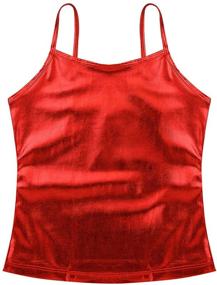 img 2 attached to 👗 YONGHS Girls' Spaghetti Shoulder Dancewear with Gymnastic Flair