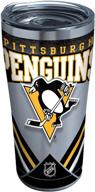 🐧 tervis triple walled nhl pittsburgh penguins insulated tumbler cup - 20oz, stainless steel, ice resistant, hot & cold drink holder logo