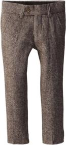 img 2 attached to 👖 Isaac Mizrahi Slim-Fit Wool-Blend Tweed Pants for Little Boys