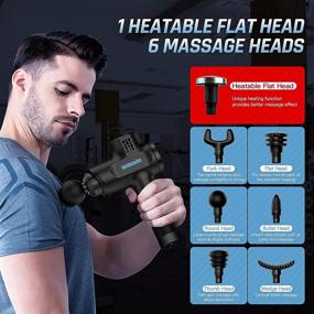 img 1 attached to 💪 Babonir Deep Tissue Massage Gun: Powerful Percussion Muscle Massager for Pain Relief, Soreness, and Stiff Muscles. Ideal for Weightlifters, Marathon Runners, and Triathletes. Quiet, Portable Design with 3200RMP, 8 Power Settings, Heat Function, and 7 Interchangeable Heads.