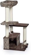 🐾 prevue pet products leopard lounge kitty power paws - brown (7306), 34 lbs logo