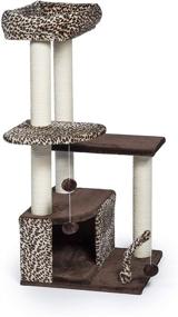 img 4 attached to 🐾 Prevue Pet Products Leopard Lounge Kitty Power Paws - Brown (7306), 34 lbs