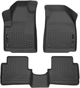 img 4 attached to 🚗 Husky Liners 99021 Black Weatherbeater Floor Mats, Front & 2nd Seat, Fits 2013-16 Dodge Dart