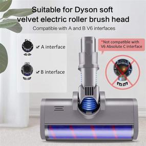 img 3 attached to 🔌 Futurebatt Inc Electric Roller Cleaner Brush Head for Dyson V6 Animal/ V6 Absolute/ DC58/ DC59/ DC61/ DC62/ DC74 Models Cordless Stick Vacuum, with LED Headlight and Flexible Rotation