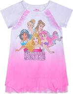 👸 enchanting disney princess squad dress: short sleeve toddler dress for girls logo