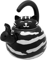 🐱 superior housewares gourmet art black cat enamel-on-steel whistling kettle logo