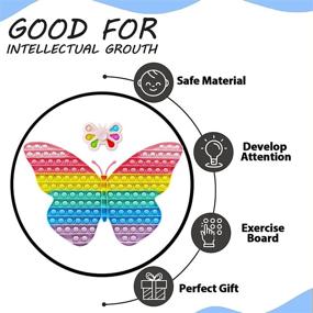 img 2 attached to 🌈 Rainbow Anti-Anxiety Giociiol Fidget Butterfly