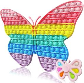 img 4 attached to 🌈 Rainbow Anti-Anxiety Giociiol Fidget Butterfly