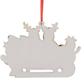 img 2 attached to 🦌 MAXORA Personalized Reindeer Family Sled of 4 Christmas Tree Ornament 2021: Create Lasting Memories with Customizable Keepsakes for Grandkids, Parents, and Friends