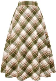 img 4 attached to ❄️ Winter Women's Woolen Skirts by IDEALSANXUN - Thicken Your Wardrobe