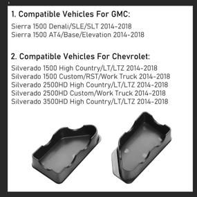 img 2 attached to 🚛 TTCR-II Truck Bed Rail Stake Hole Covers for GMC Sierra and Chevy Silverado (2014-2018) - 2 Packs | Compatible with Sierra Denali/SLE/SLT/AT4/Base and Silverado High Country/LT/LTZ | Truck Bonneau Covers Stake Pocket Plugs